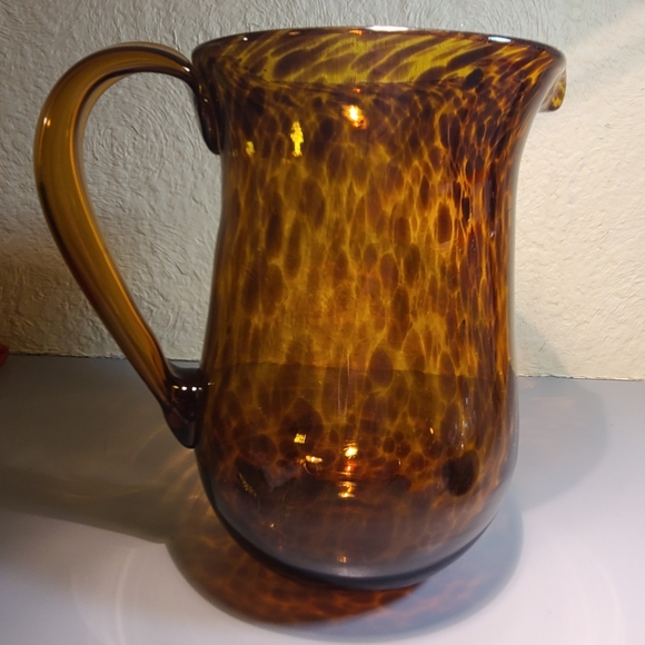 Amber Blown Glass Jug - Picture 6 of 10